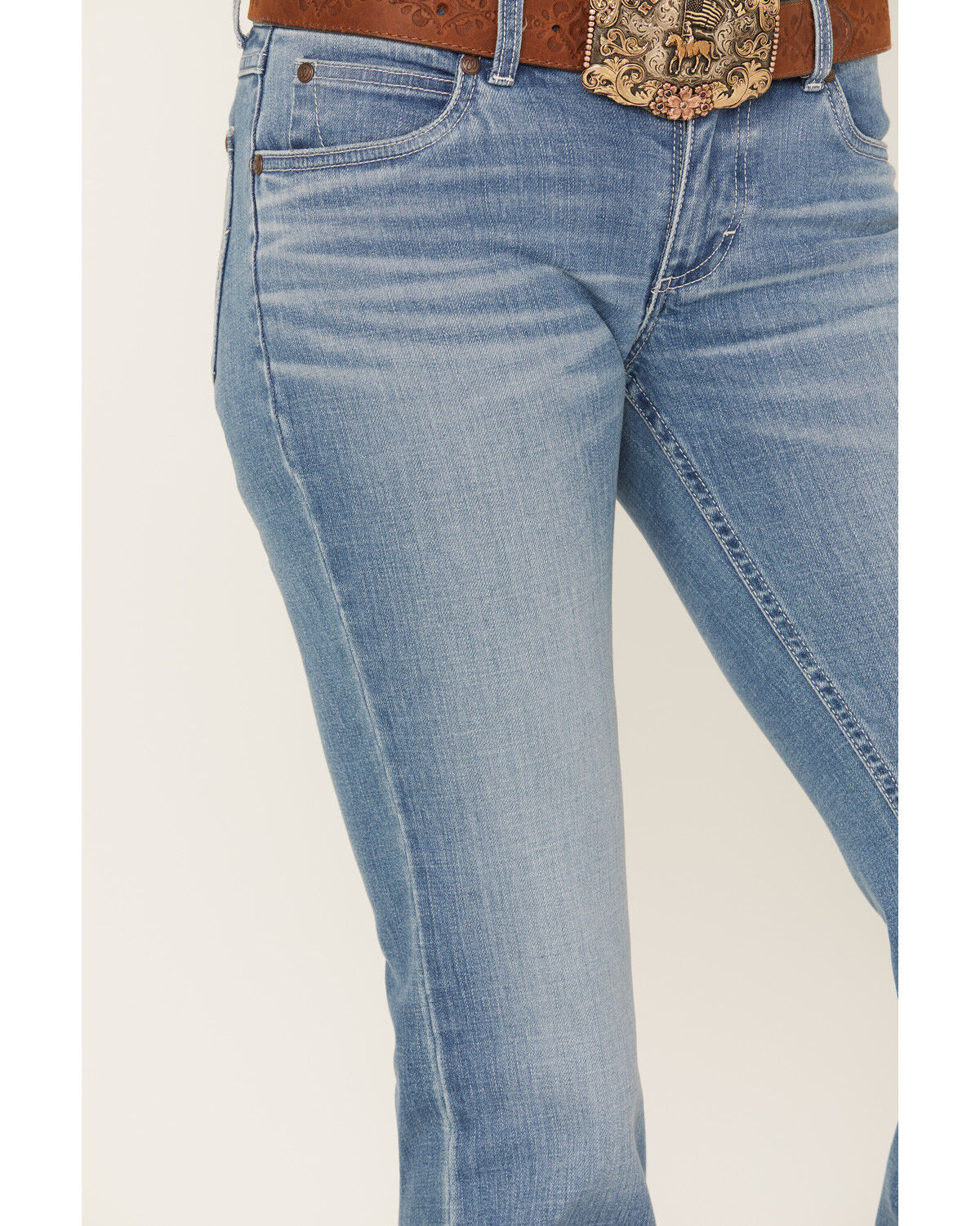 Image #4 - Wrangler Retro Women's Mid Rise Medium Wash Paige Bootcut Jeans, Medium Wash, hi-res