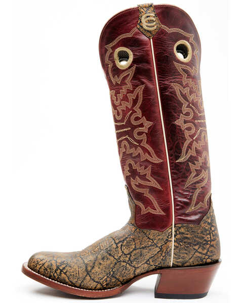 Dan Post Men's Elephant Print Western Boots - Round Toe, Brown, hi-res
