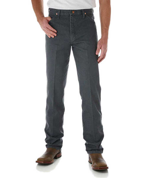 Image #4 - Wrangler 13MWZ Cowboy Cut Original Fit Jeans - Prewashed Colors - Tall, Charcoal Grey, hi-res