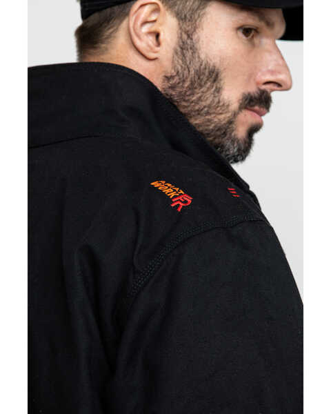 Image #5 - Ariat Men's FR Workhorse Work Jacket - Tall , Black, hi-res