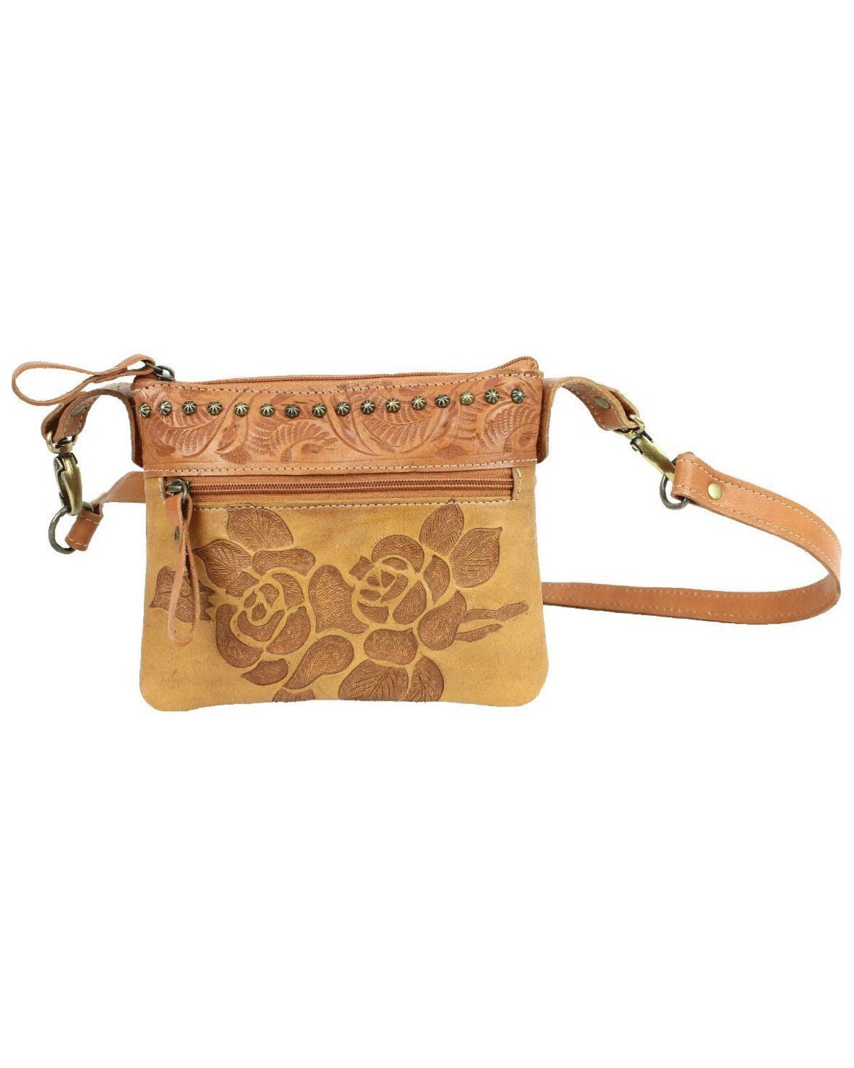 American West Women's Texas Rose Hip Bag, Tan, hi-res