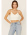 Image #1 - Fornia Women's Seamless Floral Bralette, Ivory, hi-res