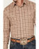 Image #3 - Wrangler Men's Wrinkle Resistant Plaid Print Long Sleeve Snap Stretch Western Shirt, Brown, hi-res