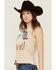 Image #2 - Shyanne Women's Buck Wild Sleeveless Graphic Tank, Taupe, hi-res