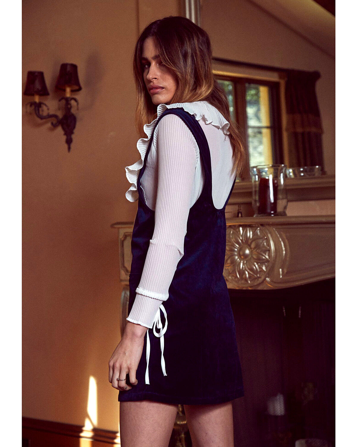 Image #2 - Sadie and Sage Women's Birkin Mini Dress, Dark Blue, hi-res