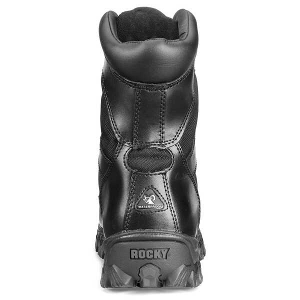 Image #7 - Rocky Men's 8" AlphaForce Lace-up Duty Boots - Round Toe, Black, hi-res