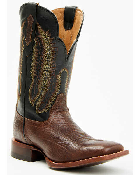 Image #1 - Cody James Men's Buck Western Boots - Broad Square Toe, Black/brown, hi-res