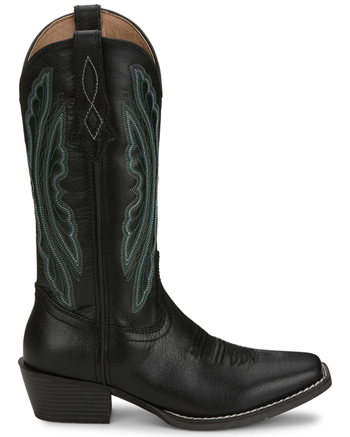 Image #2 - Justin Women's Rein Western Boots - Square Toe, Black, hi-res