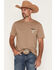 Image #1 - Ariat Men's Best Longhorn Short Sleeve Graphic T-Shirt, Taupe, hi-res