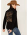 Image #4 - Stetson Women's Desert Scene Embroidered Long Sleeve Pearl Snap Boyfriend Denim Shirt, Black, hi-res