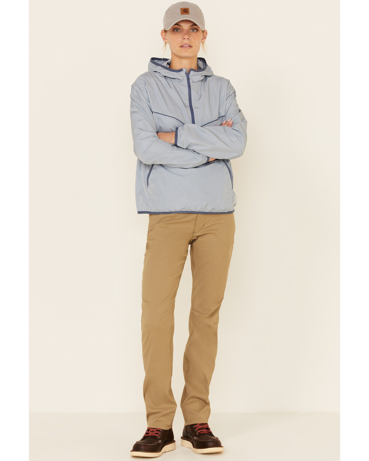 Image #2 - ATG by Wrangler Women's All-Terrain Anorak Windbreaker, Blue, hi-res