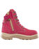 Image #2 - Steel Blue Women's Southern Cross Zip Work Boots - Steel Toe, Pink, hi-res