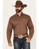 Image #1 - Cinch Men's Floral Geo Print Long Sleeve Button-Down Stretch Western Shirt, Black, hi-res