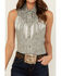 Image #3 - Rock & Roll Denim Women's Printed Sleeveless Snap Fringe Western Shirt , Jade, hi-res