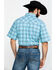 Image #2 - Wrangler 20X Men's Advanced Comfort Plaid Print Long Sleeve Western Shirt , Light Blue, hi-res