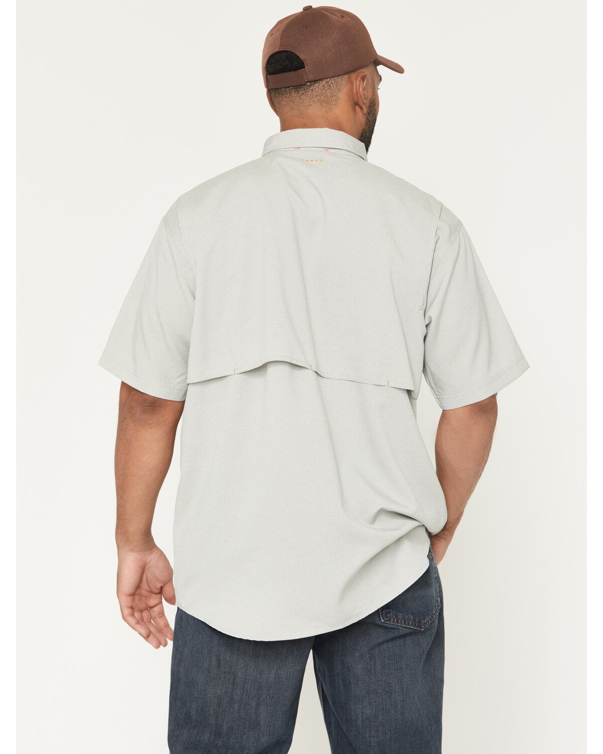 Image #4 - Ariat Men's Rebar Made Tough VentTEK Short Sleeve Button-Down Stretch Work Shirt, Light Grey, hi-res