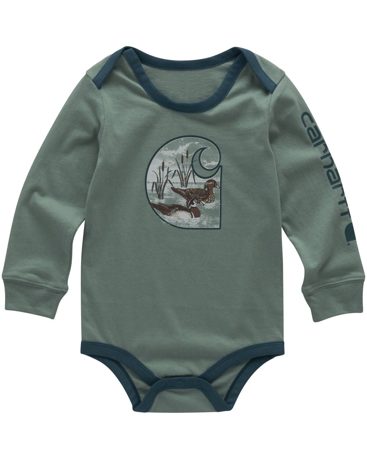 Image #1 - Carhartt Infant Boys' Patina Duck Overalls, Light Blue, hi-res
