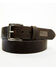 Image #2 - Hawx Men's Flag Tip Casual Leather Belt, Brown, hi-res