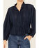 Image #3 - Free People Women's Best Of Me Long Sleeve Button-Down Blouse, Navy, hi-res