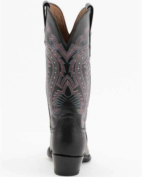 Image #3 - Ferrini Women's Lizard Western Boots - Snip Toe, Black, hi-res