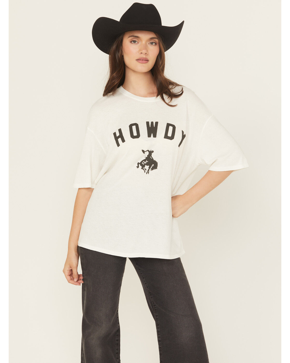 Image #2 - Z Supply x Diamond Cross Ranch Women's Howdy Not My First Rodeo Short Sleeve Graphic Tee, White, hi-res