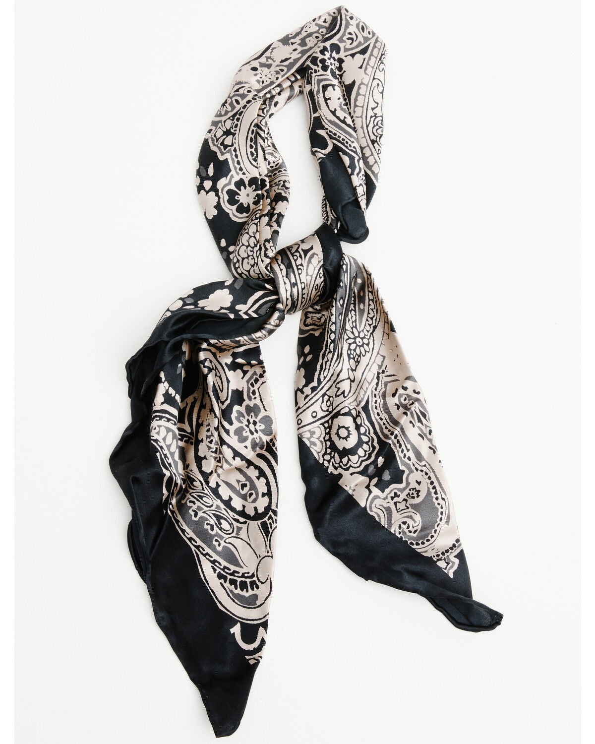 Image #1 - Cody James Men's Fletcher Paisley Print Wild Rag, Navy, hi-res