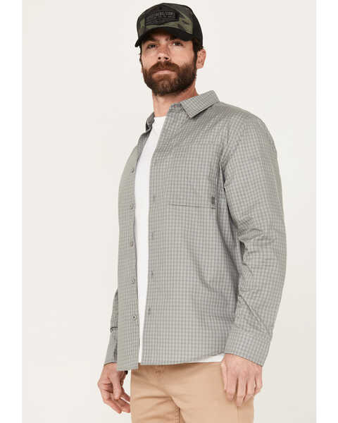 Image #2 - Brothers and Sons Men's Newkirk Plaid Print Long Sleeve Button-Down Western Performance Shirt, White, hi-res