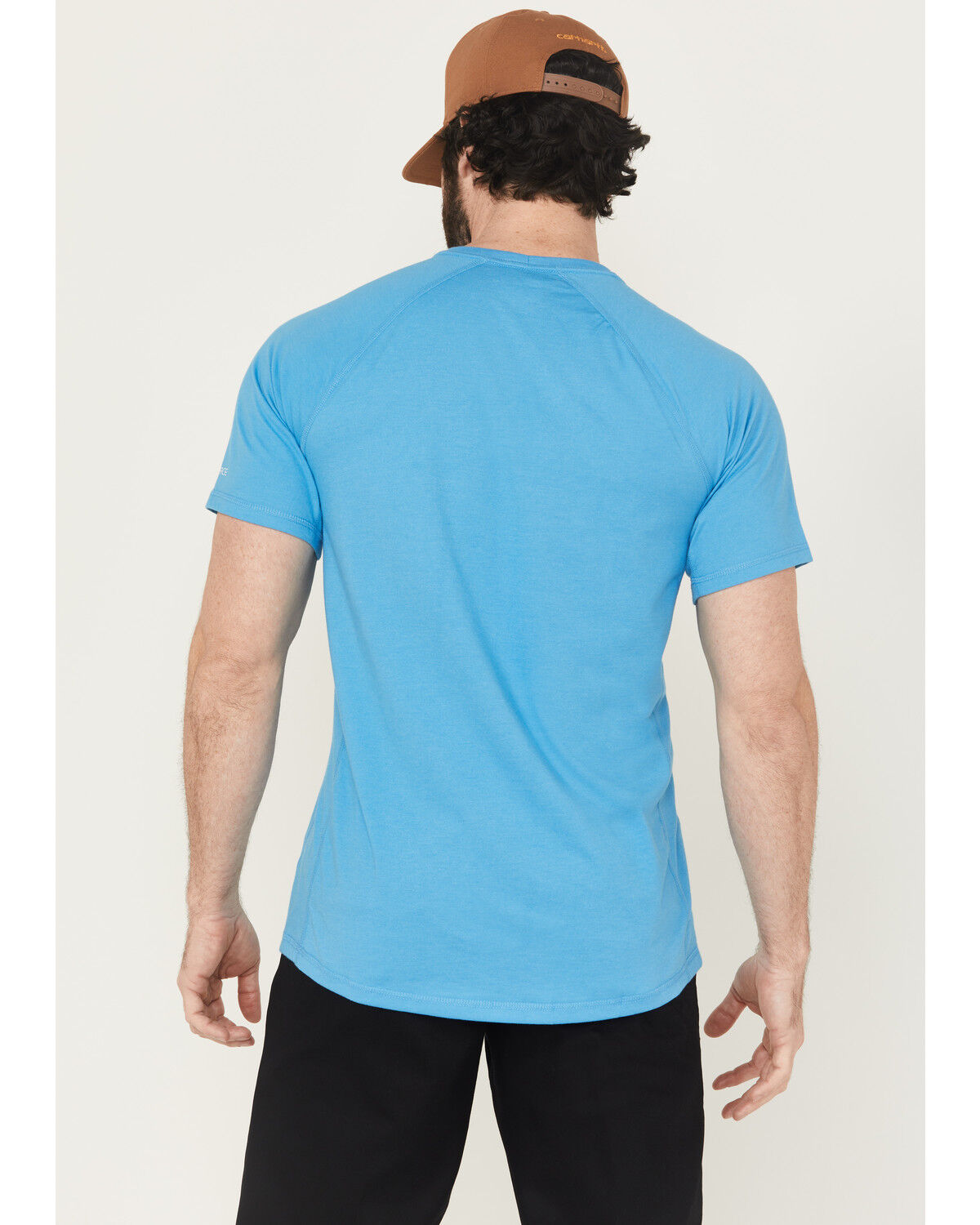 Image #4 - Carhartt Men's Force Relaxed Fit Short Sleeve Pocket T-Shirt, Blue, hi-res