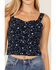 Image #3 - Idyllwind Women's Pineview Corset Star Print Tank Top, Navy, hi-res