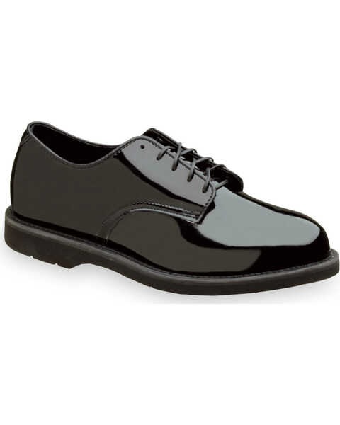 Image #1 - Thorogood Men's Uniform Classics Made In The USA Poromeric Oxford Shoes, Black, hi-res