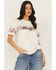 Image #1 - Blended Women's Howdy Horse Short Sleeve Tee, Cream, hi-res