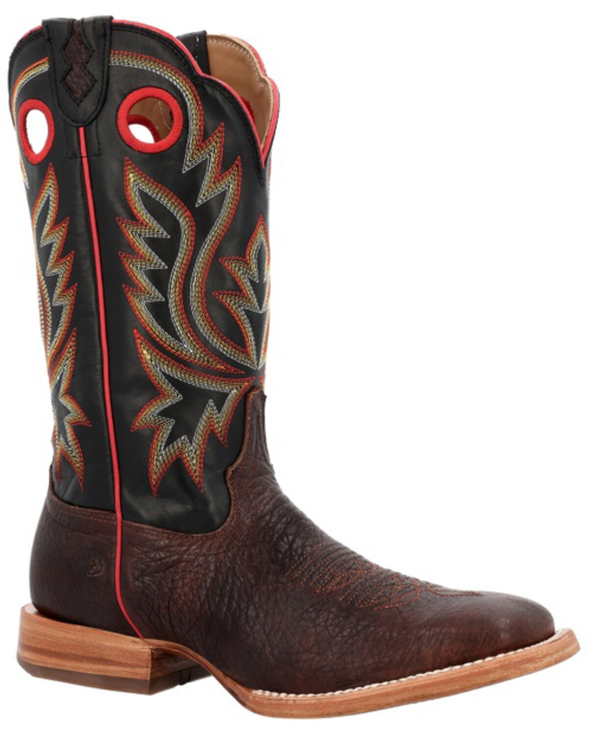 Image #1 - Durango Men's PRCA Collection Shrunken Bullhide Western Boots - Broad Square Toe, Multi, hi-res