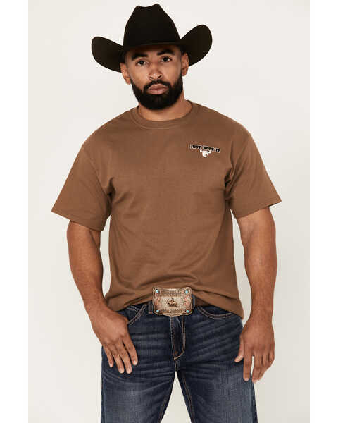 Cowboy Hardware Men's Just Rope It Short Sleeve Graphic T-Shirt, Brown, hi-res