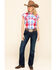 Image #6 - Cumberland Outfitters Women's Americana Plaid Short Sleeve Western Shirt, , hi-res