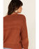 MINKPINK Women's Solid Fringe Crew Chunky Sweater , Bronze, hi-res