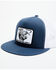 Image #1 - Lazy J Ranch Men's Willow Blue & White Large Patch Mesh-Back Ball Cap, Navy, hi-res