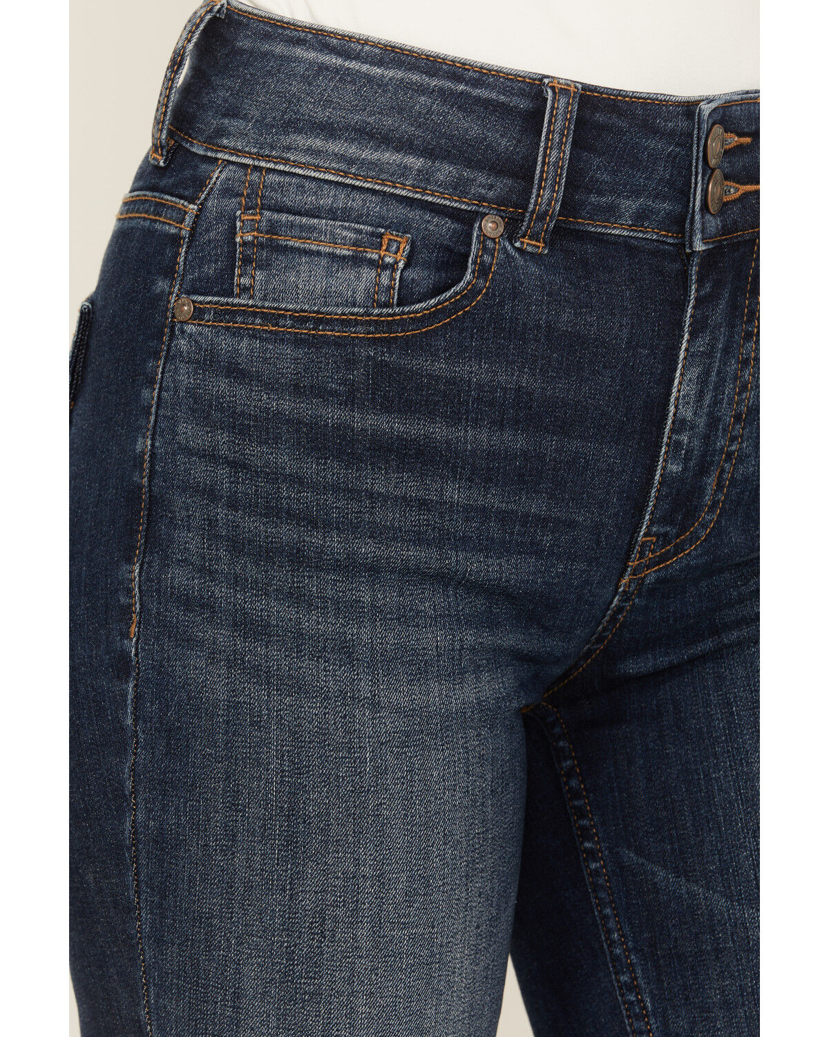 Image #2 - Shyanne Women's Celeste High Rise Bootcut Stretch Denim Jeans, Dark Wash, hi-res