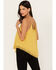 Image #4 - Miss Me Women's Handkerchief Hem Sleeveless Top, Mustard, hi-res