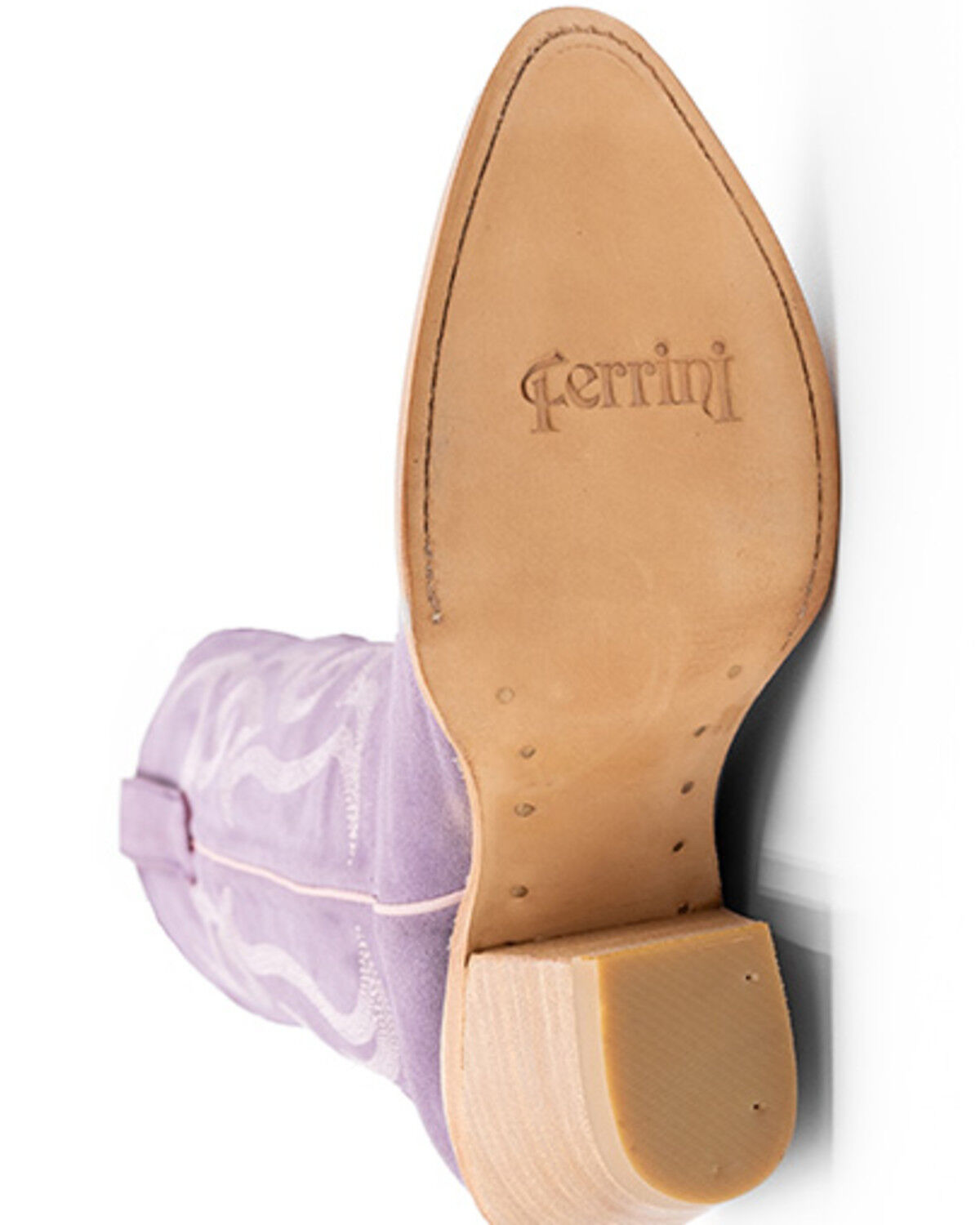 Image #7 - Ferrini Women's Quinn Roughout Western Boots - Round Toe, Light Purple, hi-res