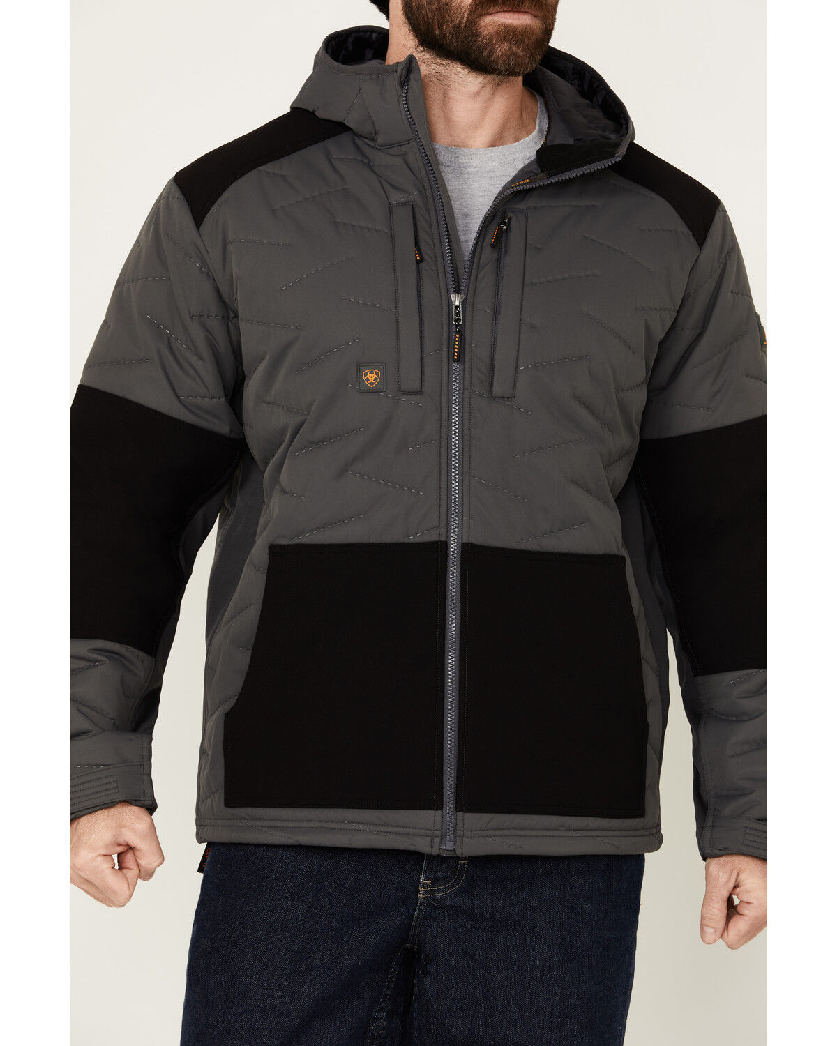 Image #3 - Ariat Men's Rebar Winter Cloud 9 Water Resistant Insulated Jacket, Grey, hi-res