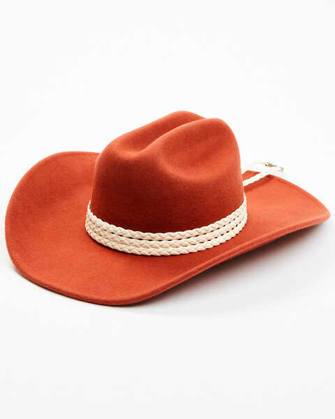Shyanne Women's Felt Cowboy Hat, Rust Copper, hi-res