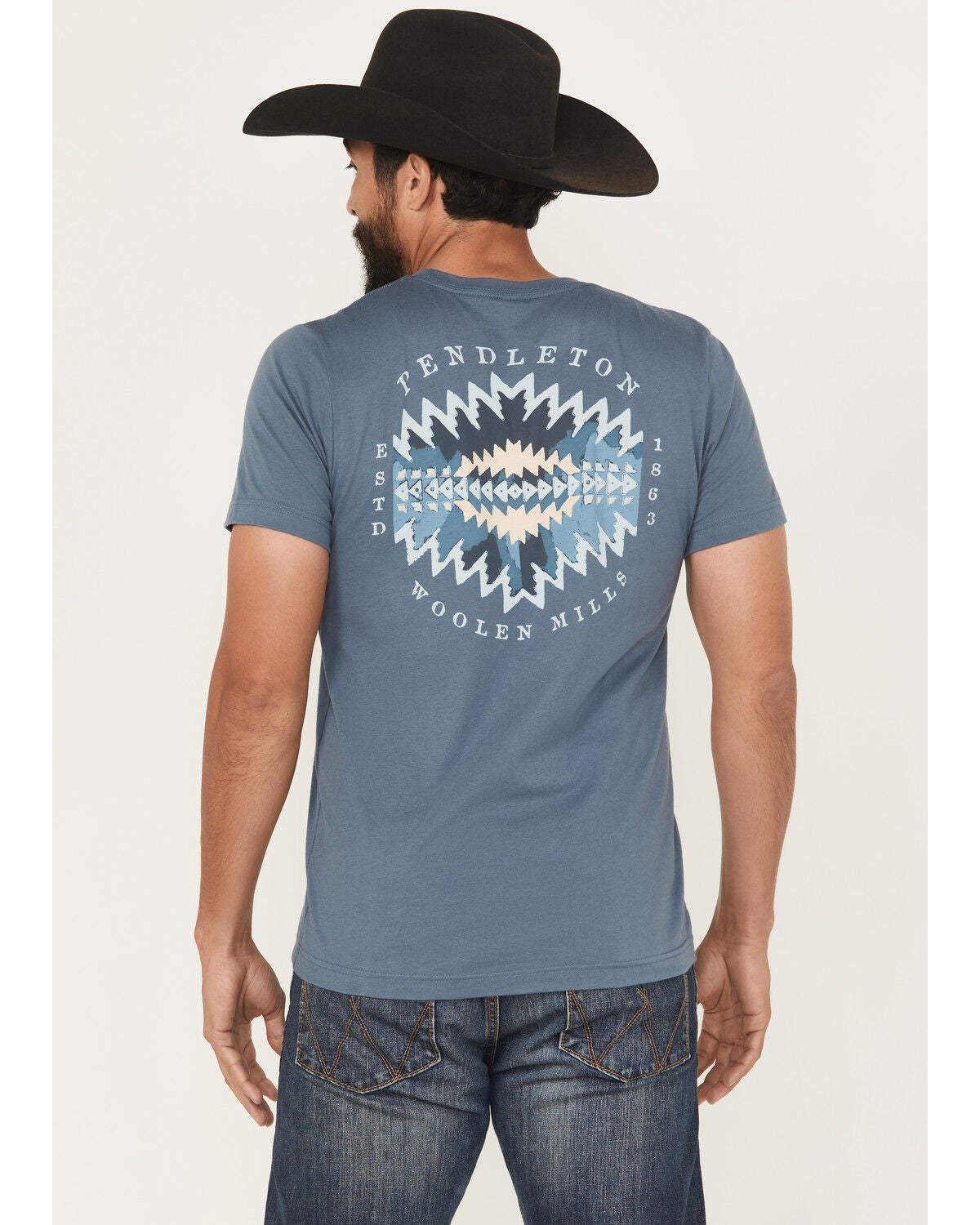 Pendleton Men's Geo Logo Short Sleeve Graphic T-Shirt, Slate, hi-res