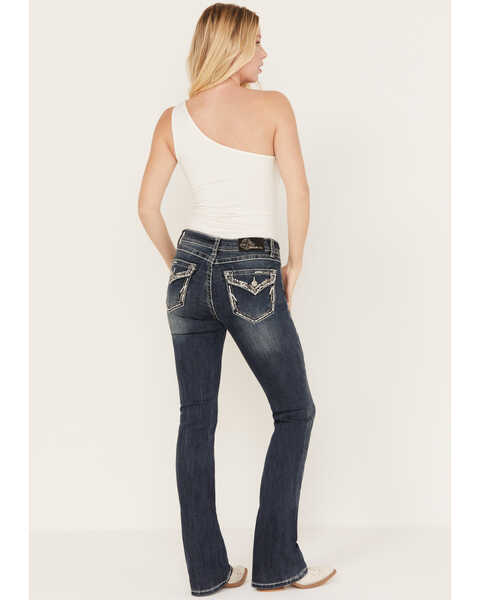 Grace in LA Women's Mid Rise Bootcut Jeans, Blue, hi-res