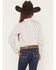 Image #4 - Ariat Girls' Floral Print Long Sleeve Snap Western Shirt, White, hi-res