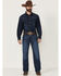 Image #1 - Cinch Men's Grant Medium Wash Relaxed Bootcut Rigid Denim Jeans, Indigo, hi-res