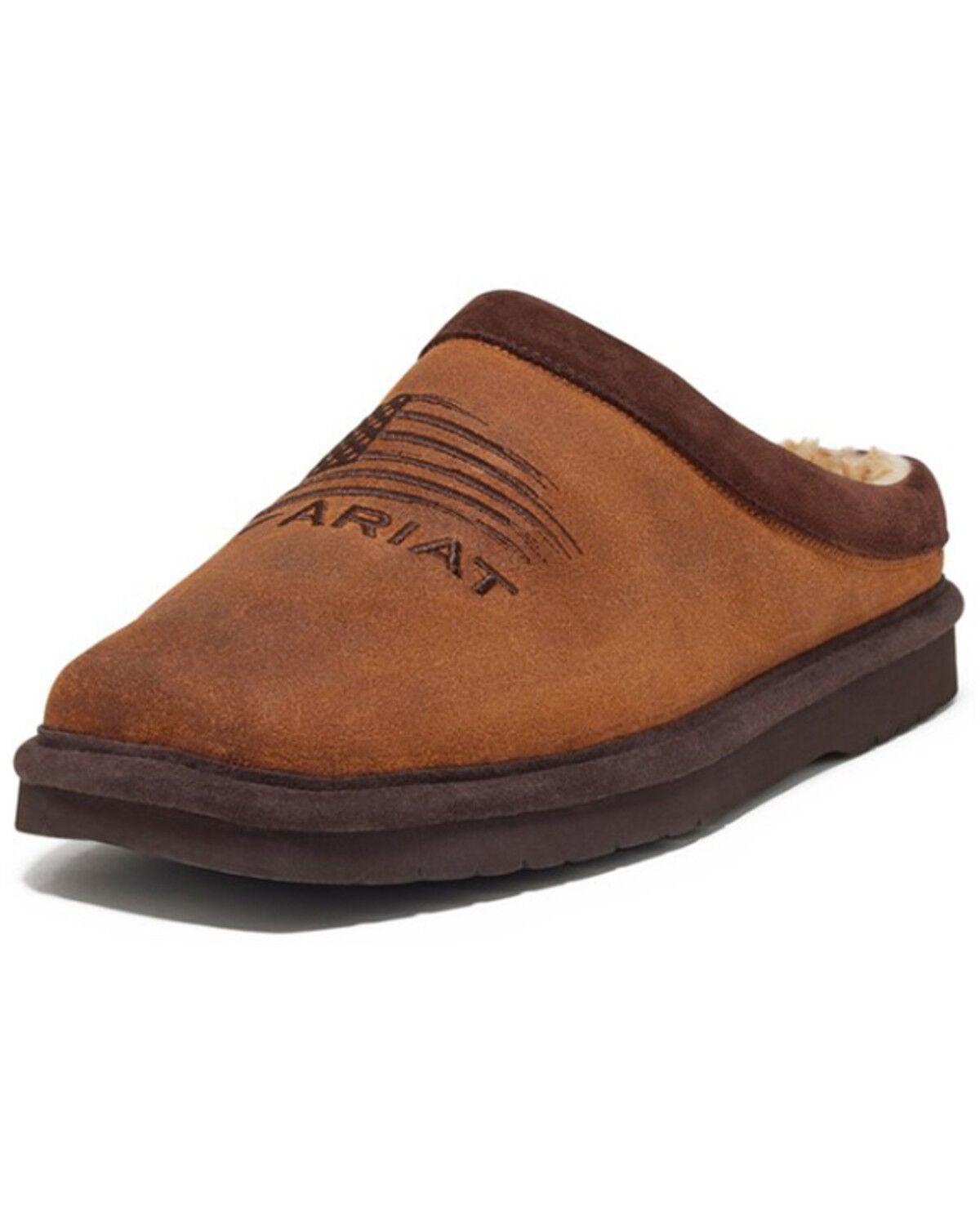 Ariat Men's Patriot Slipper - Broad Square Toe, Brown, hi-res