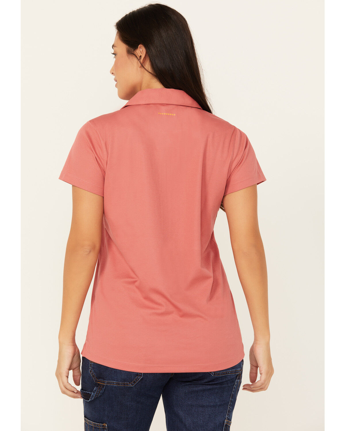Image #4 - Ariat Women's Rebar Foreman Short Sleeve Polo Shirt, Red, hi-res
