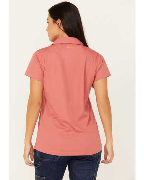 Image #4 - Ariat Women's Rebar Foreman Short Sleeve Polo Shirt , Red, hi-res