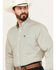Image #2 - Cinch Men's Geo Print Stretch Long Sleeve Button-Down Western Shirt, White, hi-res