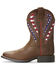 Ariat Youth Boys' VentTEK Quickdraw Patriotic Western Boots - Wide Square Toe, Brown, hi-res
